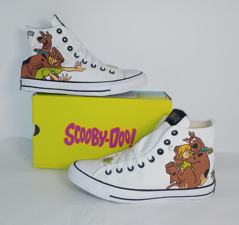 Limited edition scooby doo hi top converse white
