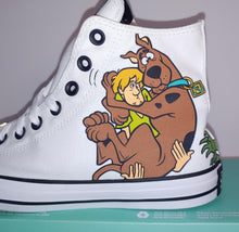 Load image into Gallery viewer, Limited edition scooby doo hi top converse white
